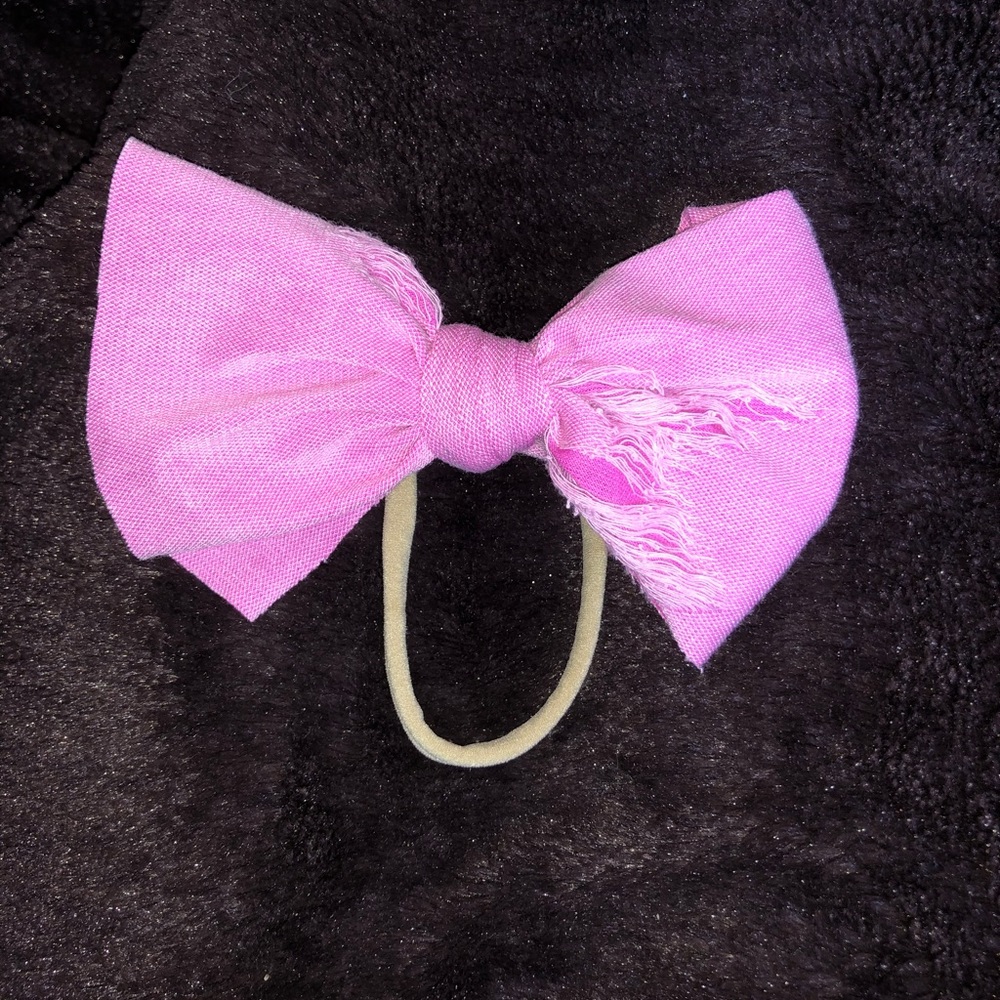 Boutique bow on nude nylon
